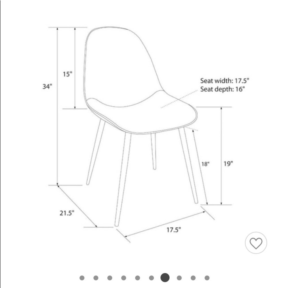 2pc Copley Upholstered Dining Chair - Project 62 - Picture 5 of 5
